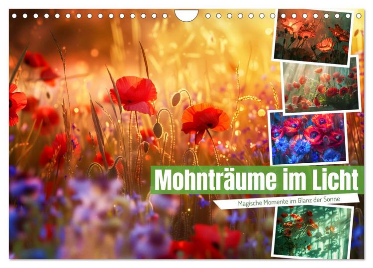 Produktbild: Mohntr&auml;ume im Licht (Wandkalender 2026 DIN A4 quer), CALVENDO Monatskalender