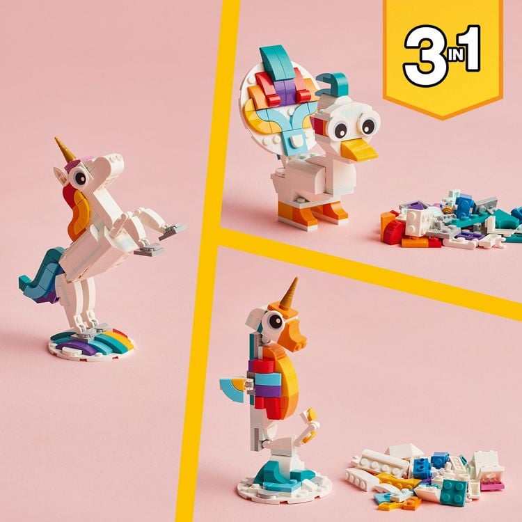 LEGO Creator 3in1 31140 Magisches Einhorn, Spielzeug mit