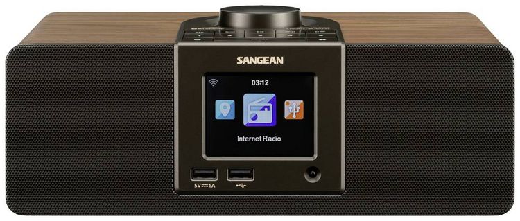 Produktbild: Sangean WFR-32 Internet Tischradio Internet Bluetooth&reg;, AUX, USB, Internetradio Inkl. Fernbedienung Schwarz, Holz