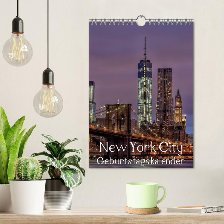 Produktbild: New York City Geburtstagskalender (Wandkalender 2026 DIN A4 hoch), CALVENDO Monatskalender
