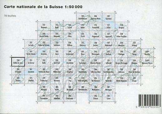 Produktbild: Swisstopo 1 : 50 000 Vall&eacute;e de Joux