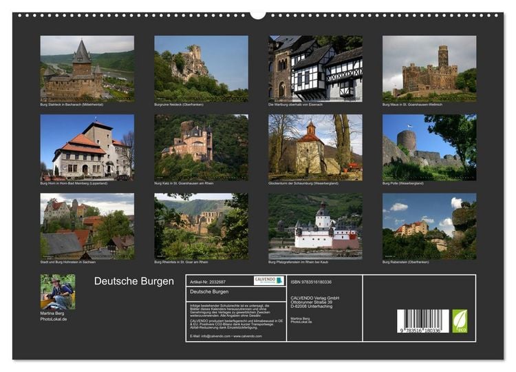 Produktbild: Deutsche Burgen (hochwertiger Premium Wandkalender 2026 DIN A2 quer), Kunstdruck in Hochglanz
