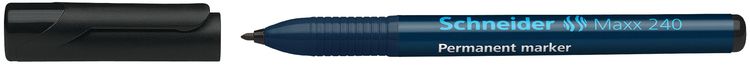 Produktbild: Schneider Permanent-Marker Maxx 240, schwarz, Rundspitze 1-2mm
