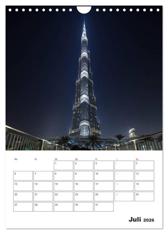Produktbild: Vertical Dubai 2026 (Wandkalender 2026 DIN A4 hoch), CALVENDO Monatskalender