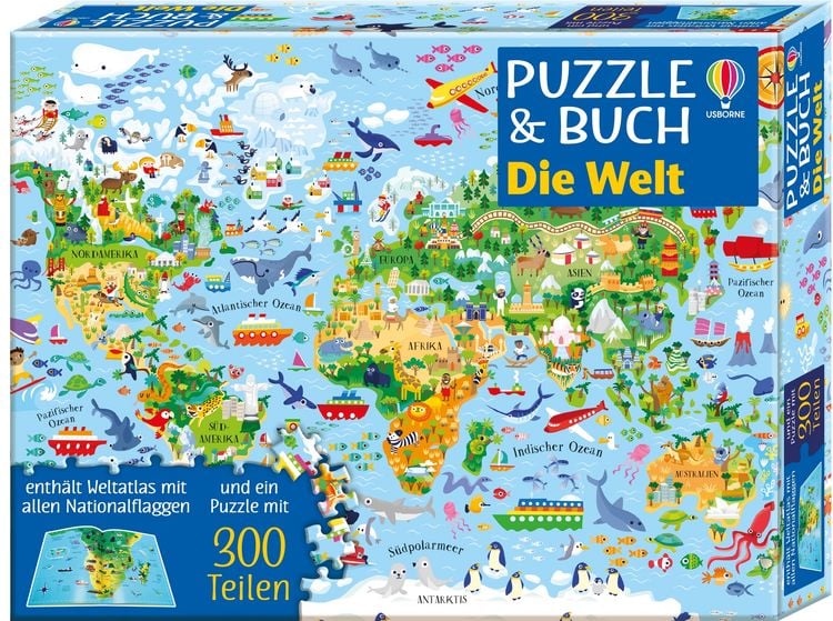 Produktbild: Puzzle und Buch: Die Welt