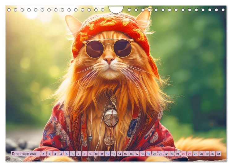 Produktbild: Ginger - Samtpfotiger Abenteurer (Wandkalender 2026 DIN A4 quer), CALVENDO Monatskalender