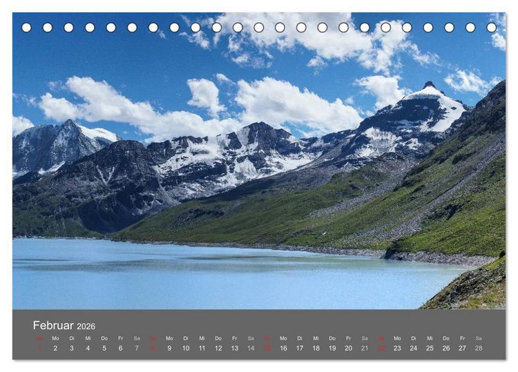 Produktbild: Wallis. Perle der Schweiz (Tischkalender 2026 DIN A5 quer), CALVENDO Monatskalender