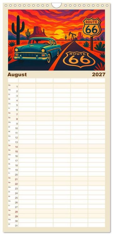 Produktbild: Familienplaner 2027 - Nordamerika von Alaska bis Texas - Wild, Weit und Wundersch&ouml;n mit 5 Spalten (Wandkalender, 21 x 45 cm) CALVENDO