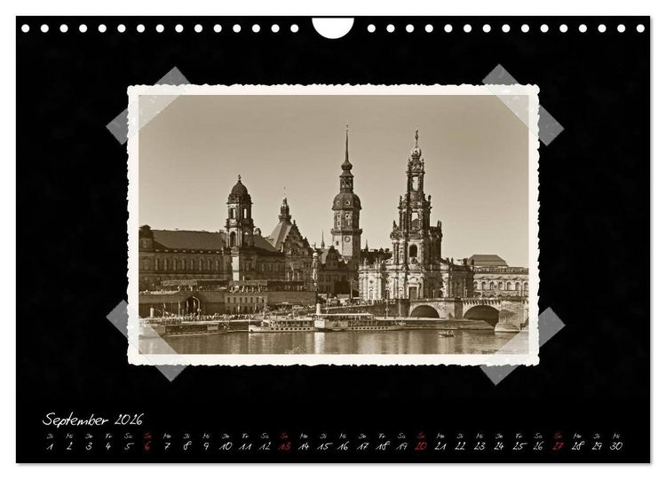 Produktbild: Dresden - Ein Kalender mit Fotografien wie aus einem alten Fotoalbum (Wandkalender 2026 DIN A4 quer), CALVENDO Monatskalender