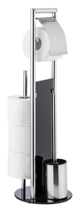 Produktbild: WC-Garnitur und Handtuchst&auml;nder Mod. Ravina, 2 tlg., 3in1 WC-Set