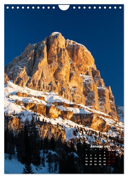 Produktbild: Dolomiten - Reise um die bleichen Berge zu entdecken (Wandkalender 2026 DIN A4 hoch), CALVENDO Monatskalender