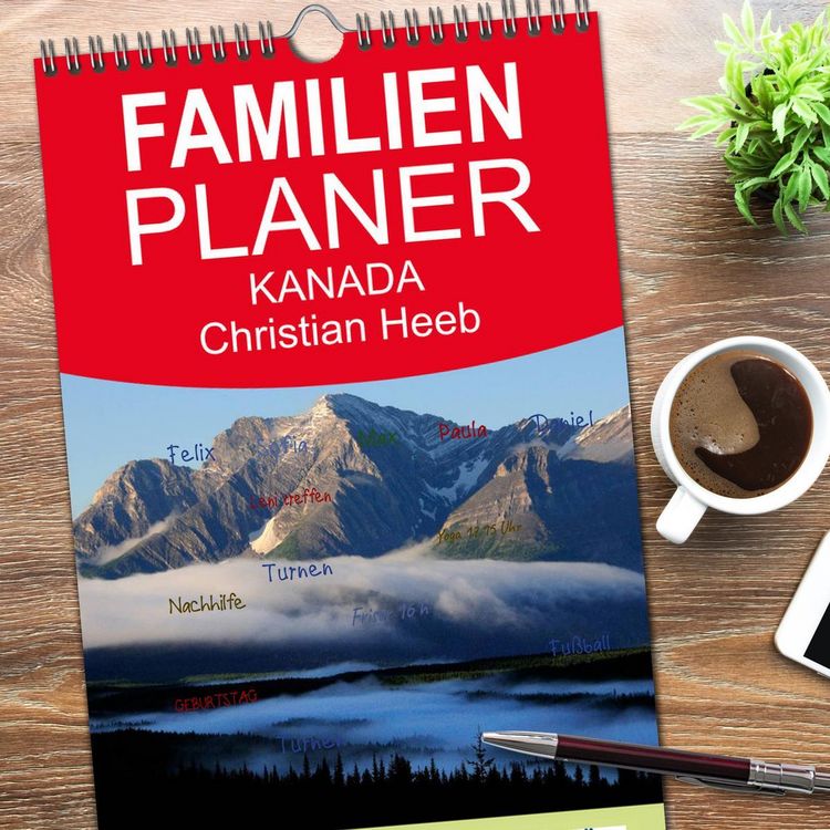 Produktbild: Familienplaner 2026 - KANADA Christian Heeb mit 5 Spalten (Wandkalender, 21 x 45 cm) CALVENDO