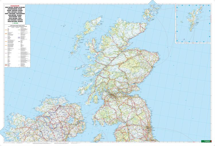 Großbritannien - Irland Autokarte