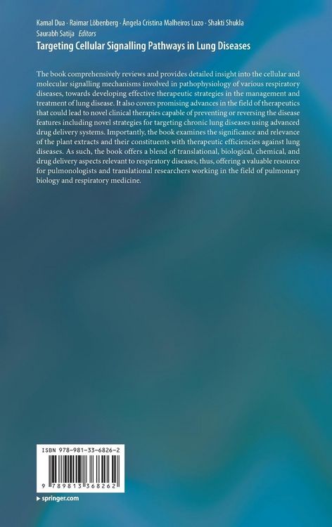 Produktbild: Targeting Cellular Signalling Pathways in Lung Diseases