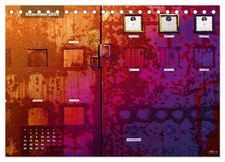 Produktbild: AUSSER BETRIEB - Industriekultur mit PopArt-Einfl&uuml;ssen (Tischkalender 2026 DIN A5 quer), CALVENDO Monatskalender