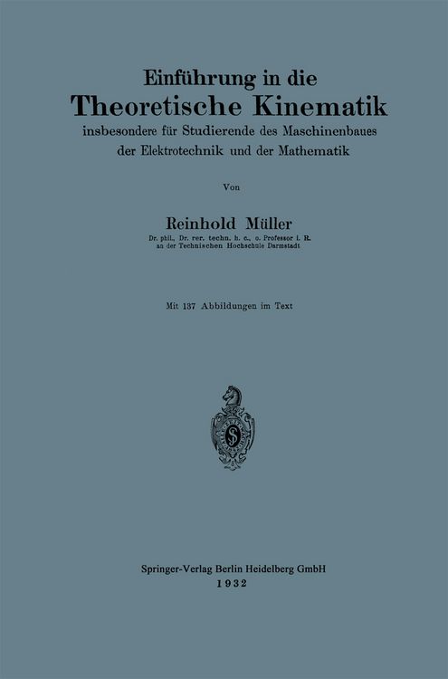 Produktbild: Einf&uuml;hrung in die Theoretische Kinematik