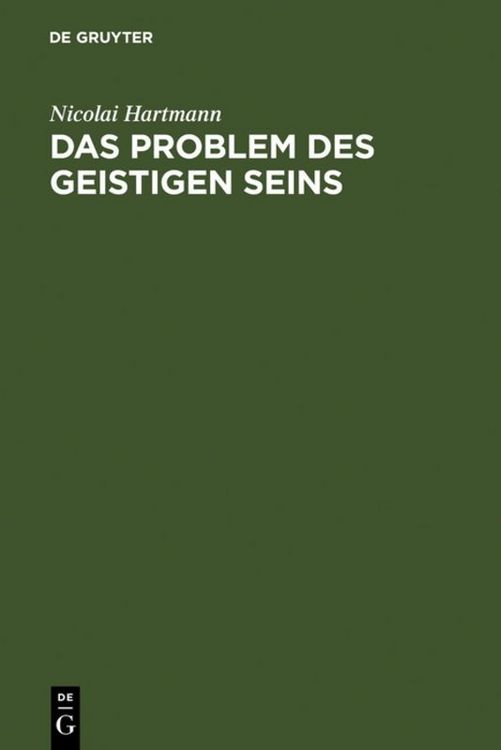 Produktbild: Das Problem des geistigen Seins