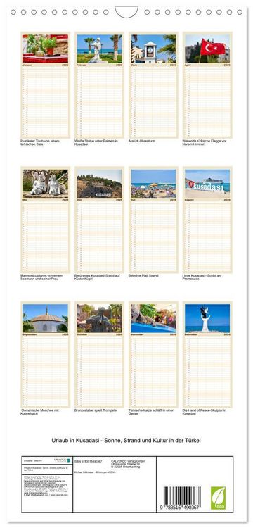 Produktbild: Familienplaner 2026 - Urlaub in Kusadasi - Sonne, Strand und Kultur in der T&uuml;rkei mit 5 Spalten (Wandkalender, 21 x 45 cm) CALVENDO