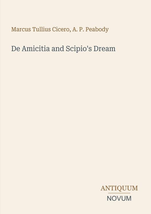 Produktbild: De Amicitia and Scipio's Dream