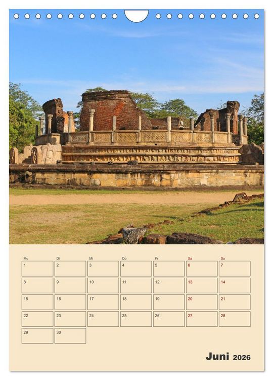 Produktbild: Sri Lanka - Terminplaner (Wandkalender 2026 DIN A4 hoch), CALVENDO Monatskalender