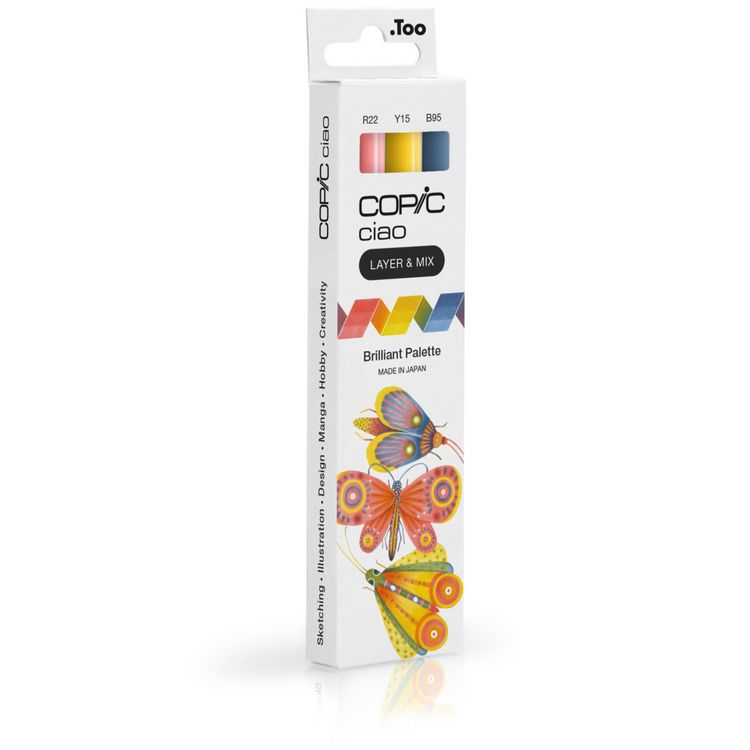 Produktbild: Copic Marker Set Ciao LAYER&MIX Brilliant Palette 3 St&uuml;ck Faltschachtel
