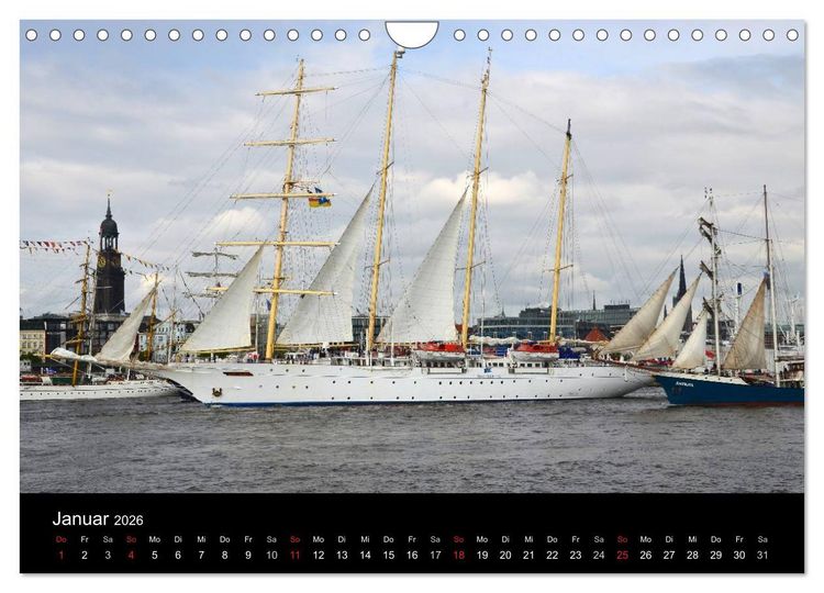 Produktbild: Auslaufparade des Hamburger Hafengeburtstages (Wandkalender 2026 DIN A4 quer), CALVENDO Monatskalender