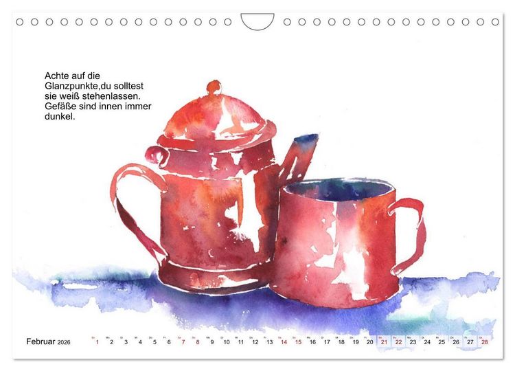 Produktbild: Mal mal Aquarell (Wandkalender 2026 DIN A4 quer), CALVENDO Monatskalender