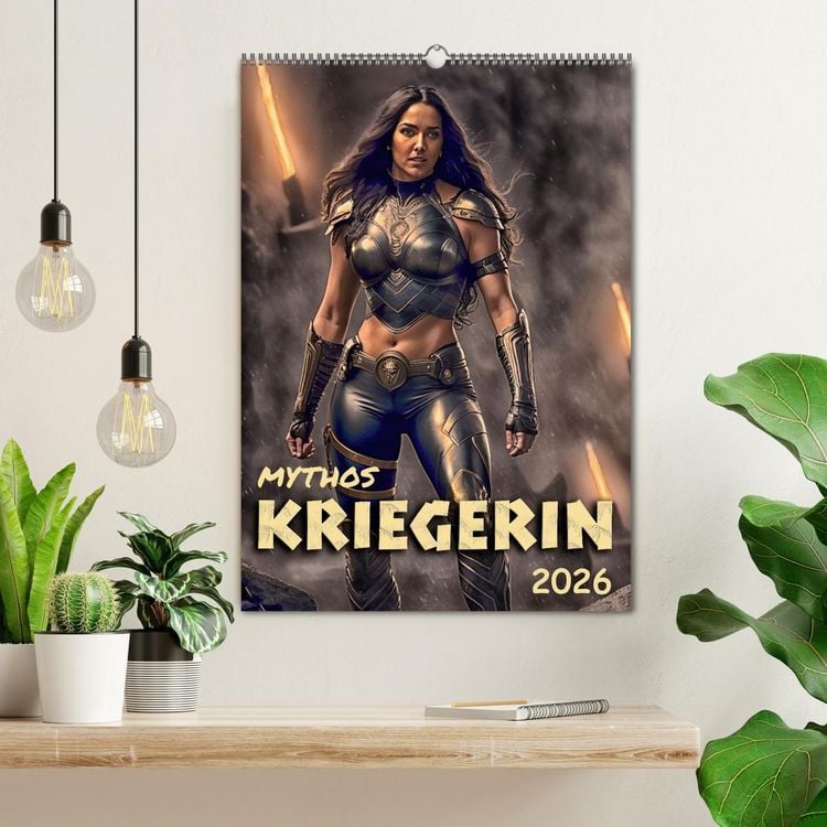 Produktbild: Mythos Kriegerin (Wandkalender 2026 DIN A2 hoch), CALVENDO Monatskalender