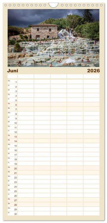 Produktbild: Familienplaner 2026 - Toskana 2026 mit 5 Spalten (Wandkalender, 21 x 45 cm) CALVENDO