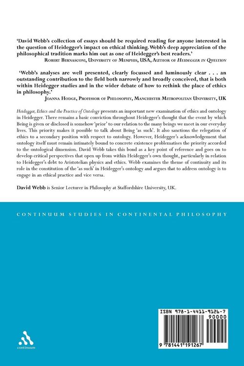 Produktbild: Heidegger, Ethics and the Practice of Ontology