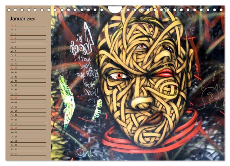 Produktbild: Street-Art Berlin (Wandkalender 2026 DIN A4 quer), CALVENDO Monatskalender