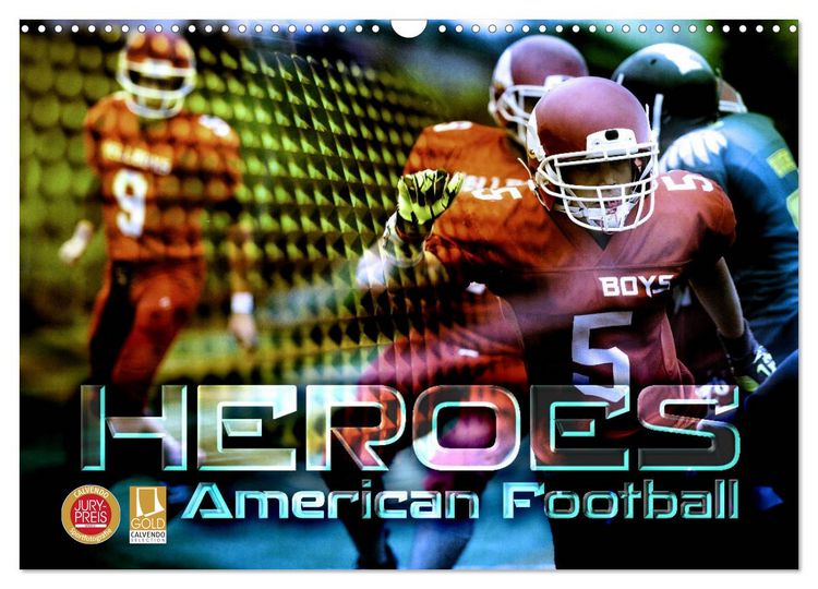 Produktbild: HEROES - American Football (Wandkalender 2026 DIN A3 quer), CALVENDO Monatskalender