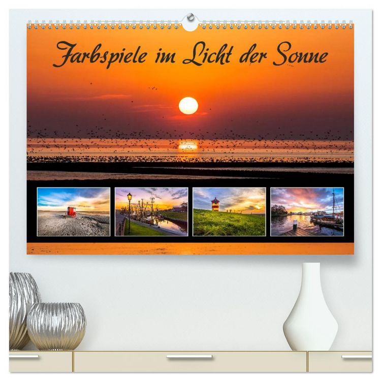 Produktbild: Farbspiele im Licht der Sonne (hochwertiger Premium Wandkalender 2026 DIN A2 quer), Kunstdruck in Hochglanz