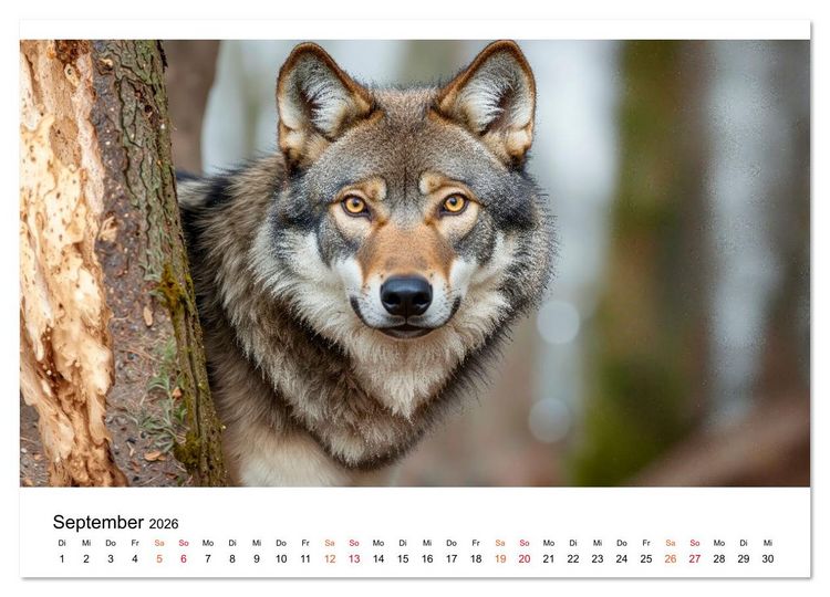 Produktbild: Im Reich der W&ouml;lfe (Wandkalender 2026 DIN A2 quer), CALVENDO Monatskalender