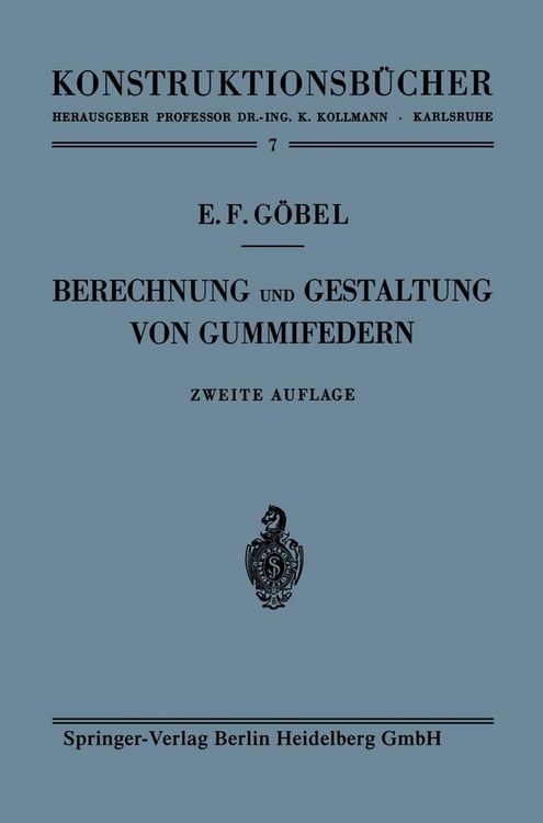 Produktbild: Berechnung und Gestaltung von Gummifedern