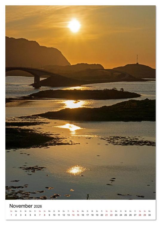 Produktbild: Lofoten - Atemberaubende Landschaften (Tischkalender 2026 DIN A5 hoch), CALVENDO Monatskalender