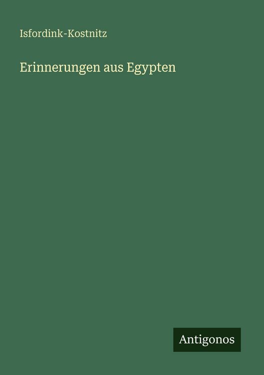 Produktbild: Erinnerungen aus Egypten