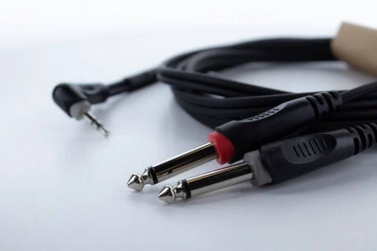 Produktbild: Cordial 14867 Audio Y-Adapter [1x Klinkenstecker 3.5 mm - 2x Klinkenstecker 6.3 mm (mono)] 1.50 m Schwarz PVC-Mantel, Zwillingsleitung