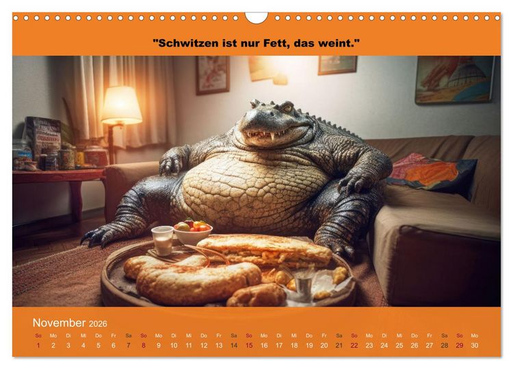 Produktbild: Der tierisch lustige Abnehmkalender (Wandkalender 2026 DIN A3 quer), CALVENDO Monatskalender