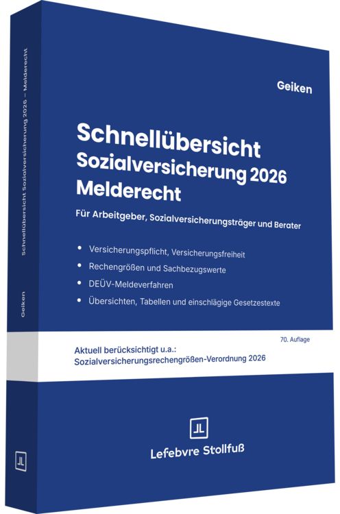 Produktbild: Schnell&uuml;bersicht Sozialversicherung 2026 Melderecht