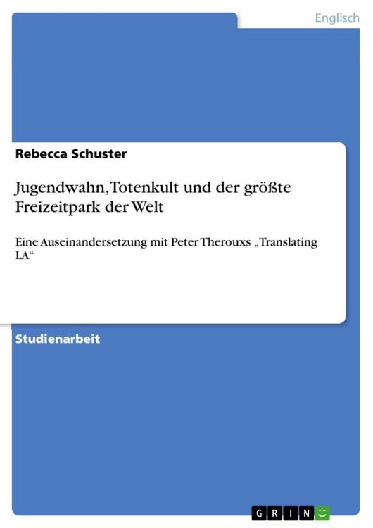 Produktbild: Jugendwahn, Totenkult und der gr&ouml;&szlig;te Freizeitpark der Welt