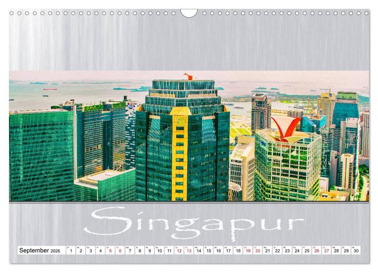 Produktbild: Singapur - Panoramablick (Wandkalender 2026 DIN A3 quer), CALVENDO Monatskalender