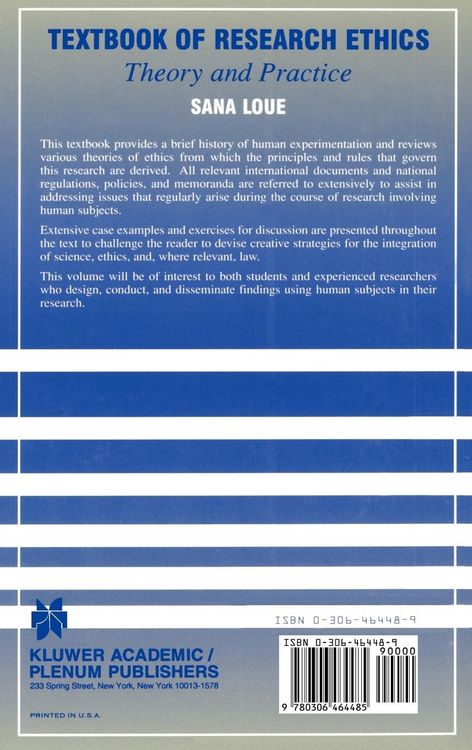 Produktbild: Textbook of Research Ethics