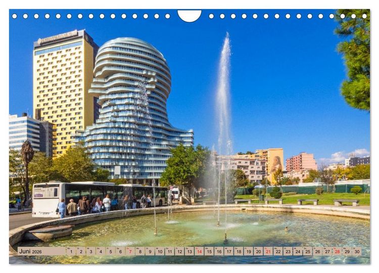 Produktbild: Tirana - Herz Albaniens (Wandkalender 2026 DIN A4 quer), CALVENDO Monatskalender