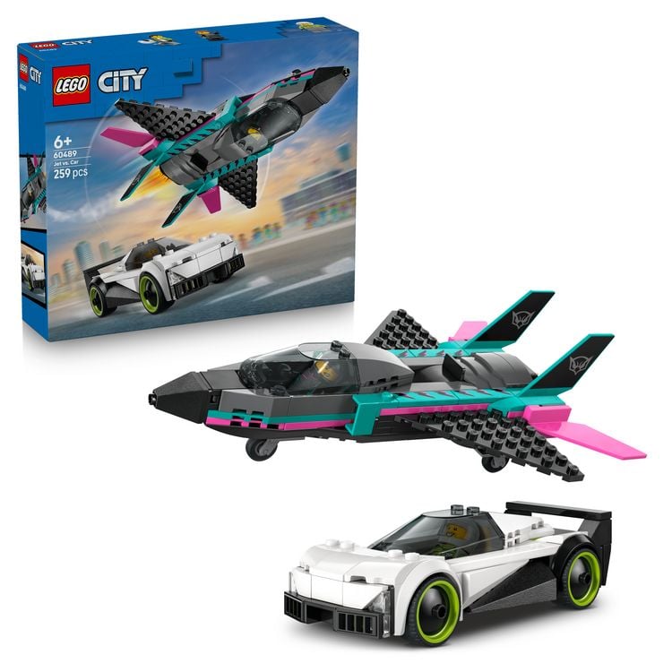 Produktbild: LEGO City 60489 D&uuml;senflieger vs. Rennauto, Spielzeug mit 2 Minifiguren