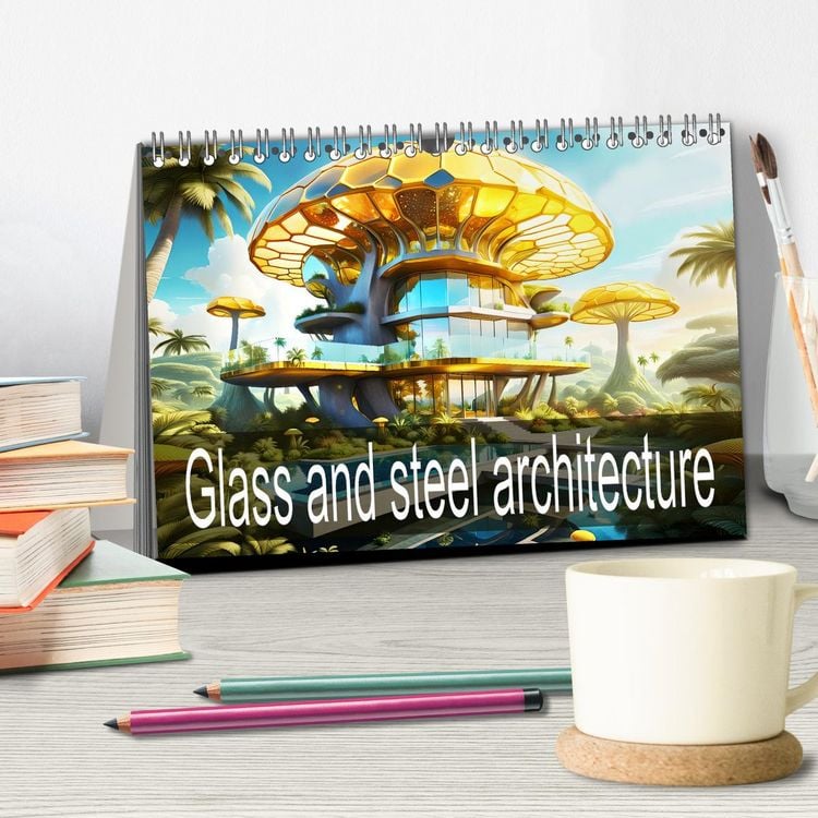 Produktbild: Glass and steel architecture (Desk Calendar 2026 DIN A5 landscape), CALVENDO 12 Month DeskCalendar