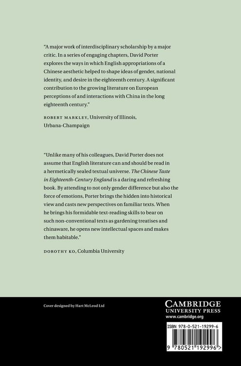 Produktbild: The Chinese Taste in Eighteenth-Century England