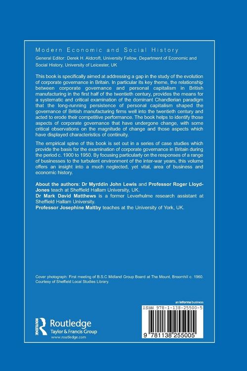 Produktbild: Personal Capitalism and Corporate Governance