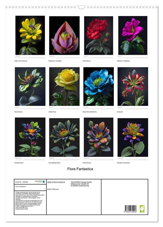 Produktbild: Flora Fantastica (Wandkalender 2026 DIN A2 hoch), CALVENDO Monatskalender