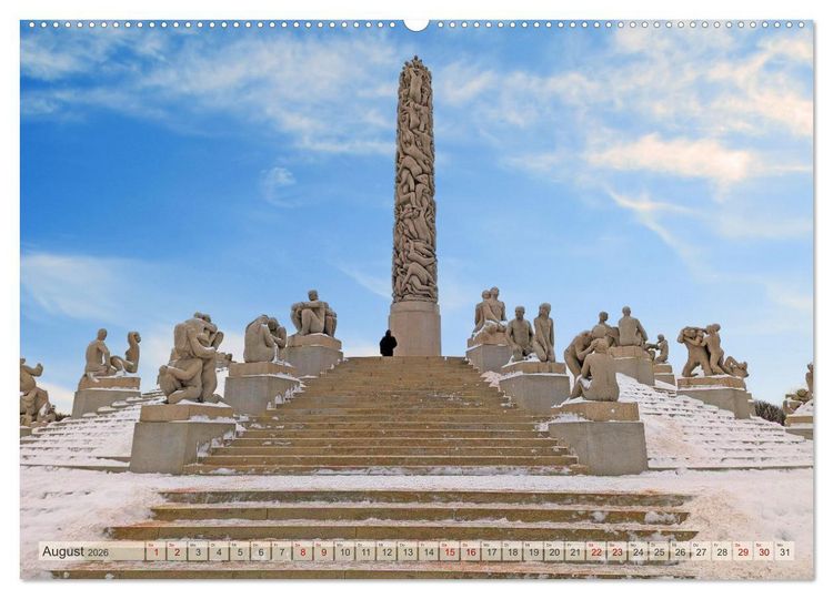 Produktbild: Winterliches Oslo (Wandkalender 2026 DIN A2 quer), CALVENDO Monatskalender